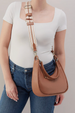 Cass Small Shoulder Bag - Pebbled Hide - Brown Sugar