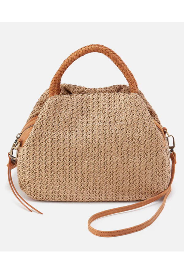 Darling Small Satchel Purse - Woven Straw Meadow