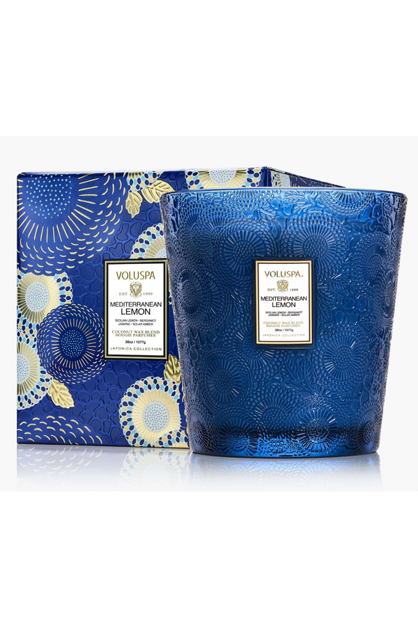 Voluspa 3 Wick Hearth Candle - Mediterranean Lemon