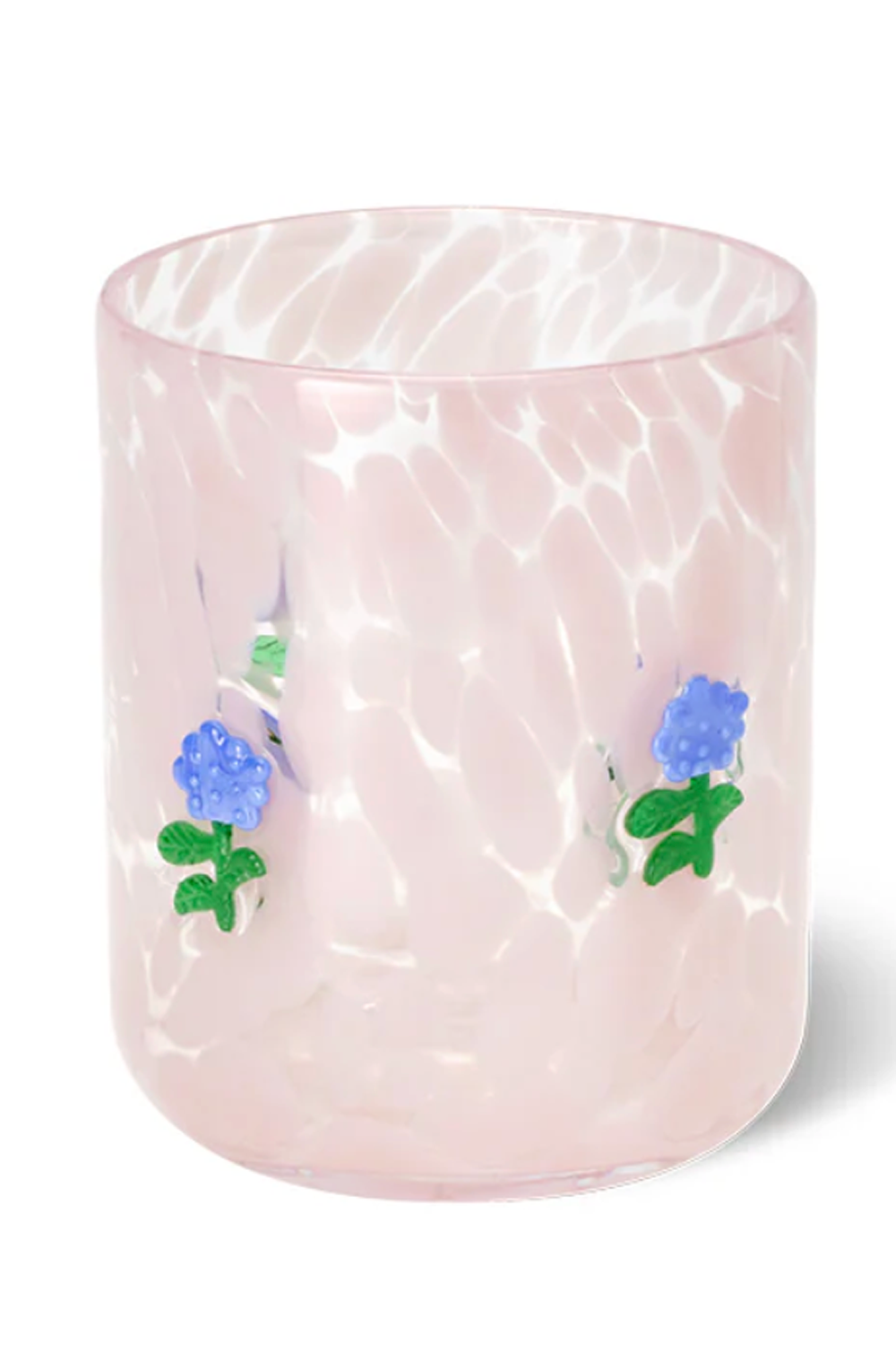 Swig Charm Drinking Glass - Hydrangea