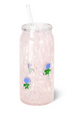 Swig Charm Drinking Glass - Hydrangea