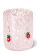 Swig Charm Drinking Glass - Strawberry Shortcake