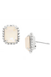 Octavia Scalloped Stud Earring - Ultra White