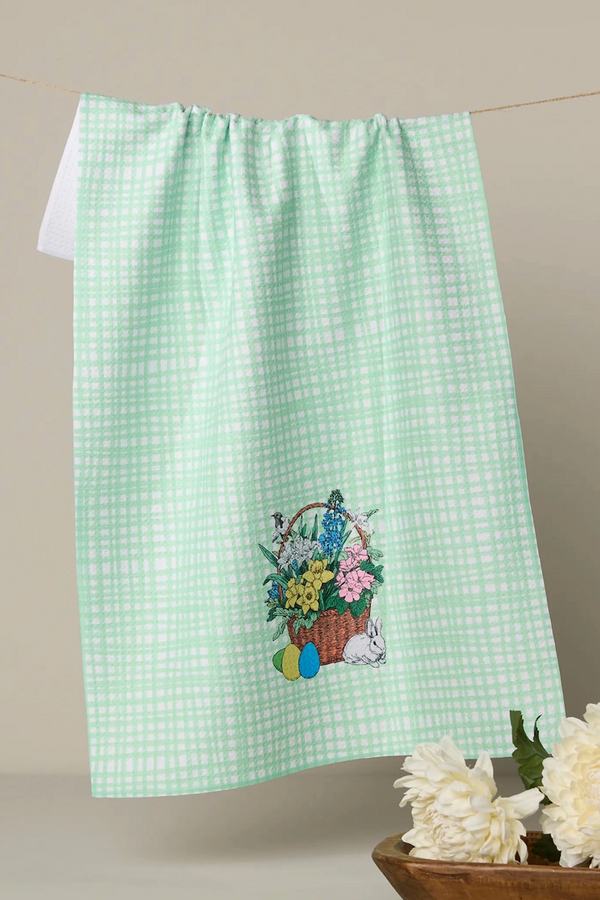 Geometry Kitchen Tea Towel - Bunny Basket