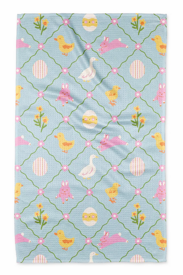 Geometry Kitchen Tea Towel - Easter Critters