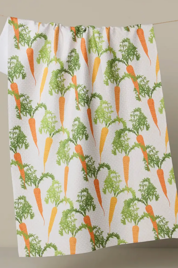Geometry Kitchen Tea Towel - Happy Carrots