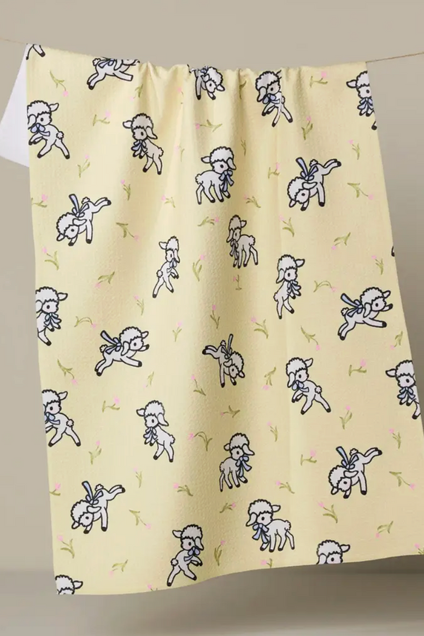 Geometry Kitchen Tea Towel - Little Lamb