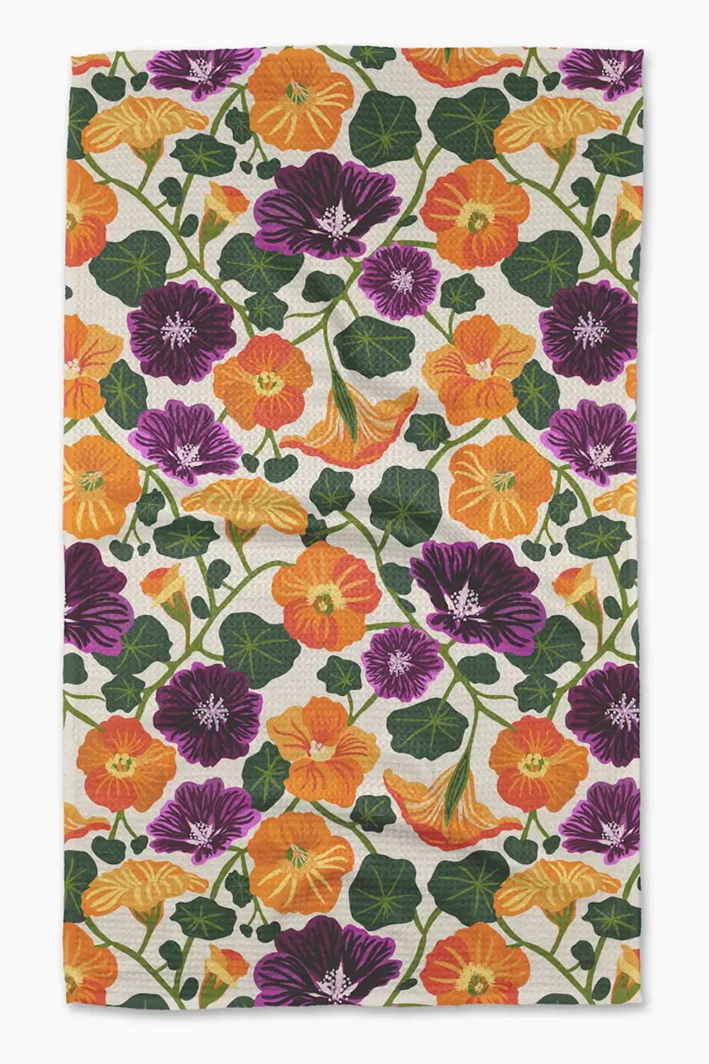 Geometry Kitchen Tea Towel - Nasturtium Garden