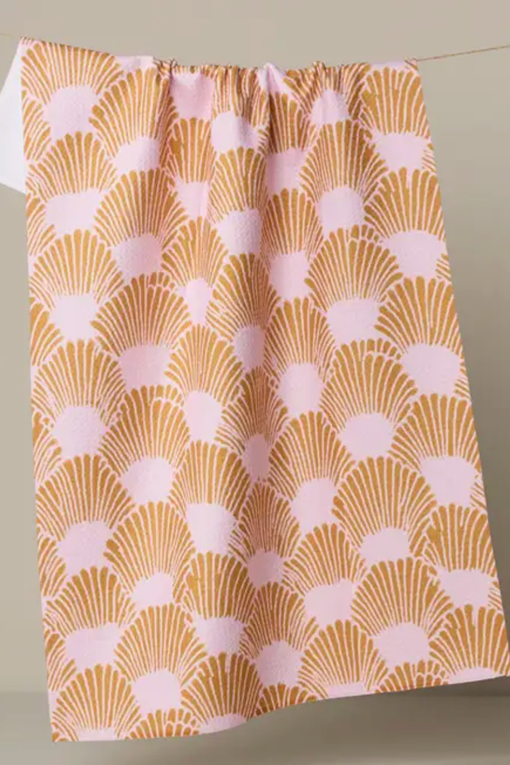 Geometry Kitchen Tea Towel - Royal Scallop