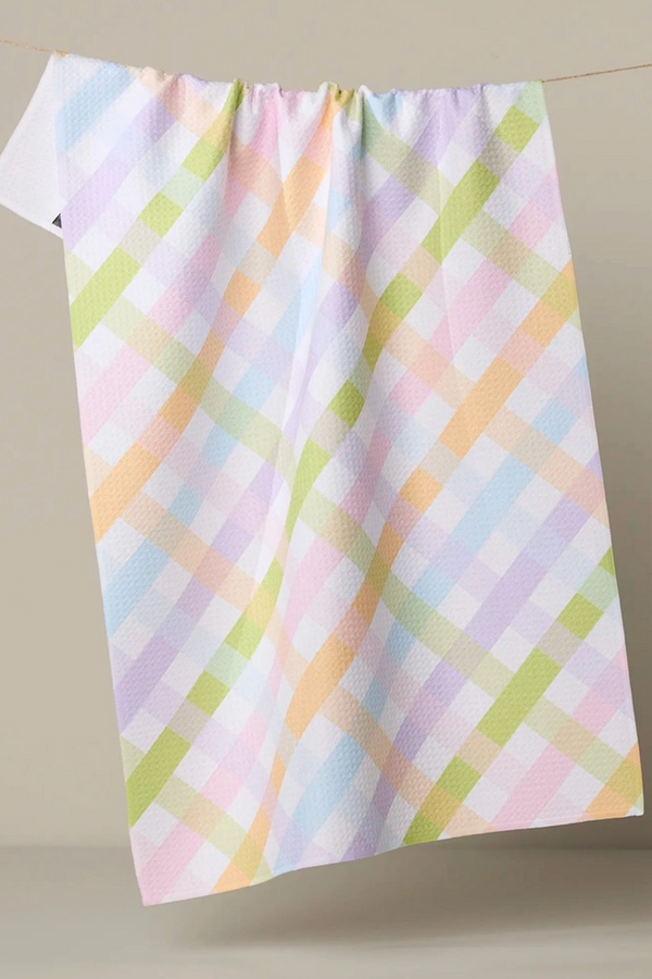 Geometry Kitchen Tea Towel - Spring Basket