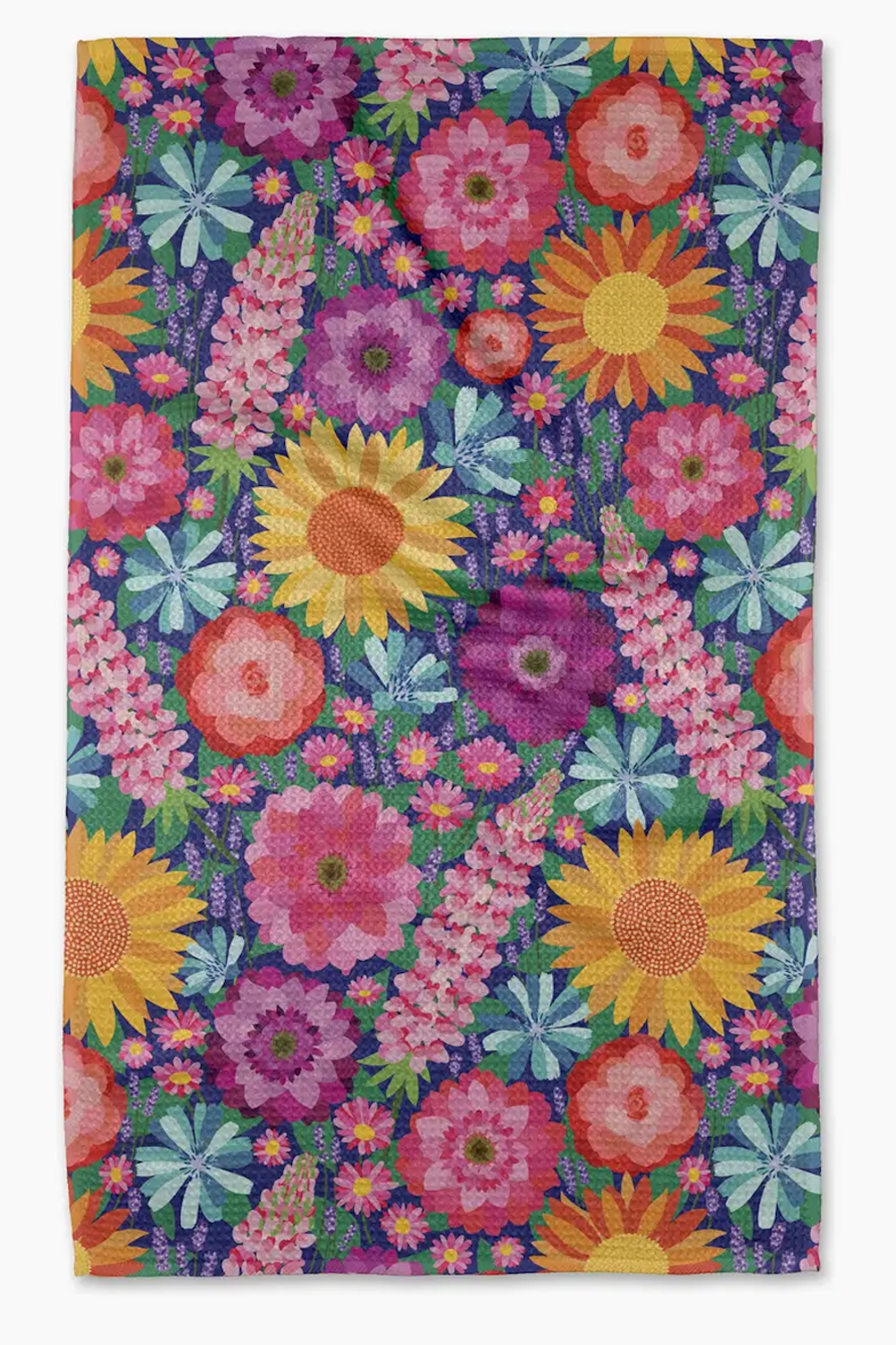 Geometry Kitchen Tea Towel - Spring Blooms