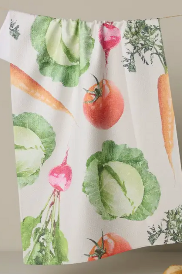 Geometry Kitchen Tea Towel - Spring Produce