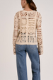 Open Knit Sweater Cardi - Natural