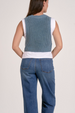 Sleeveless Layered Sweater - Blue Wash