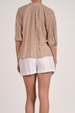 Long Sleeve Peasant Top - Natural Boho