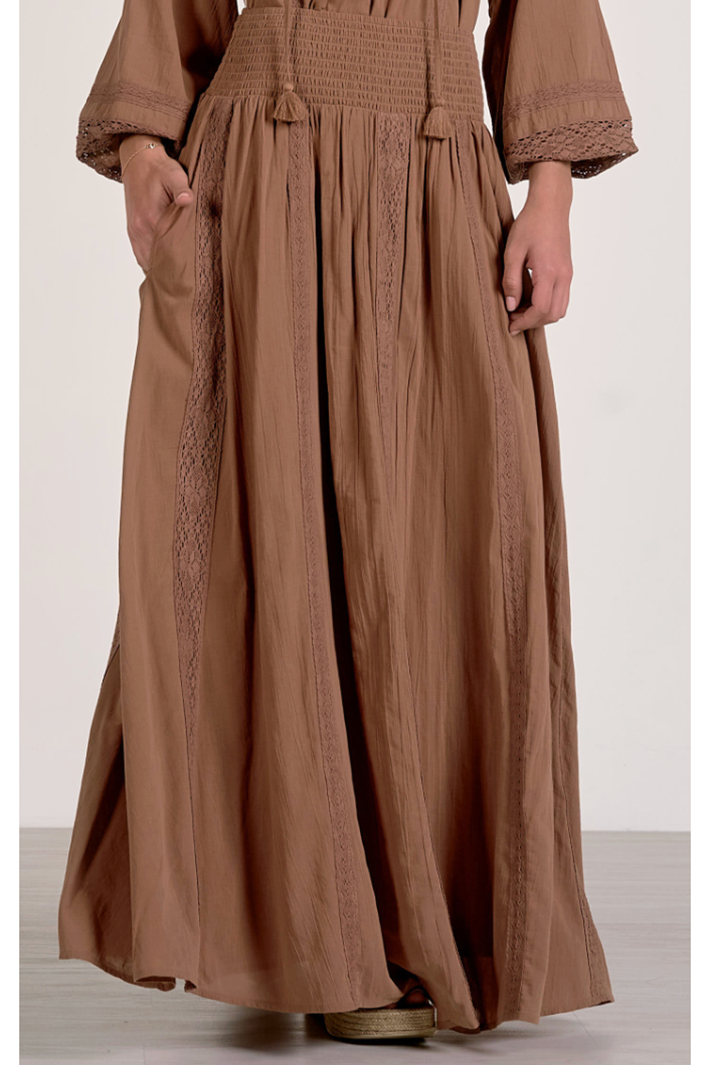 Flowy Sunday Maxi Skirt - Caramel