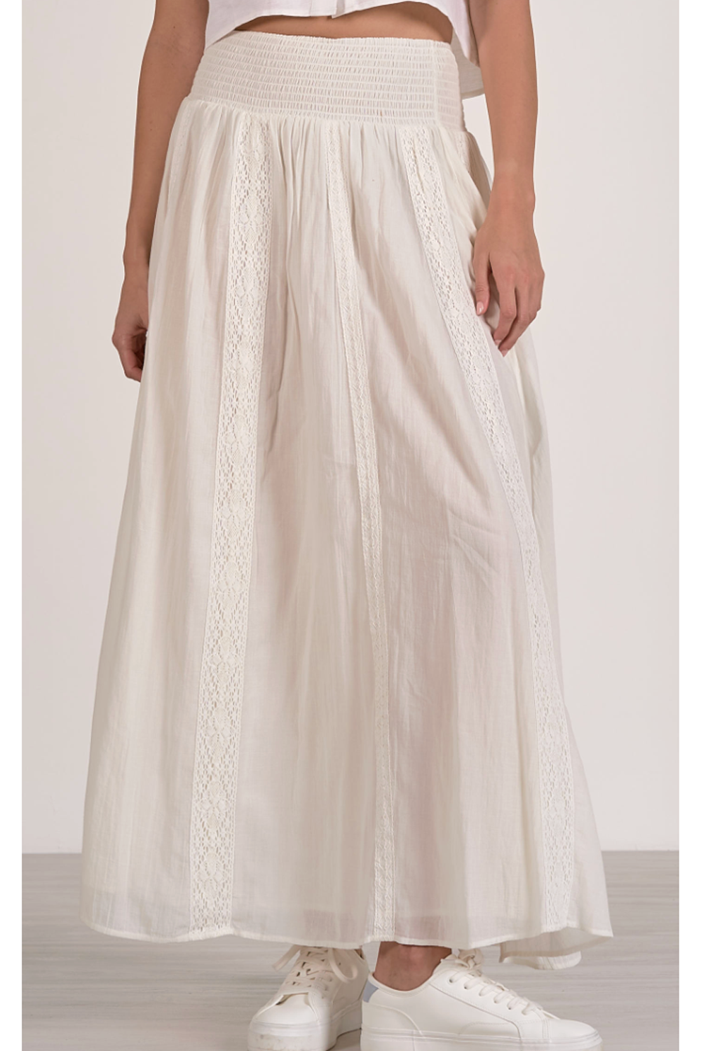 Flowy Sunday Maxi Skirt - White