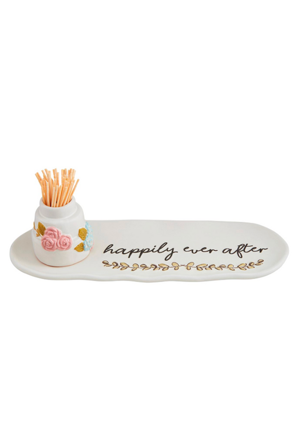 Happily Ever After Wedding Tray & Toothpick Set