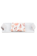 White Shell Handle & Towel Hostess Tray Set