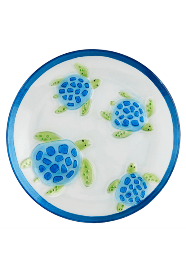 Glass Colorful Sea Turtle Platter