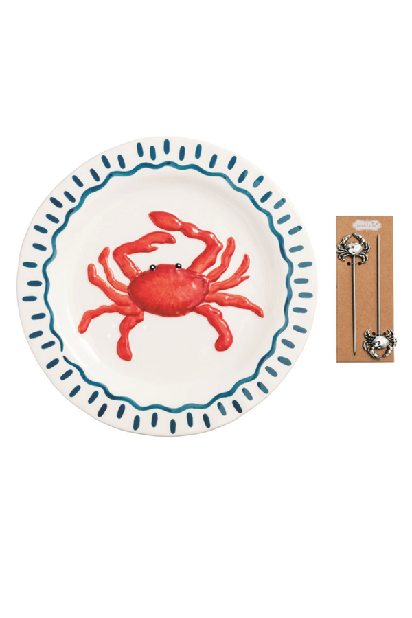 Red Crab Platter Set
