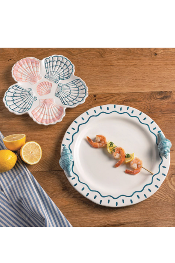 Layered Seashell Nested Platter Set
