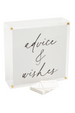 Acrylic Advice & Wishes Wedding Box