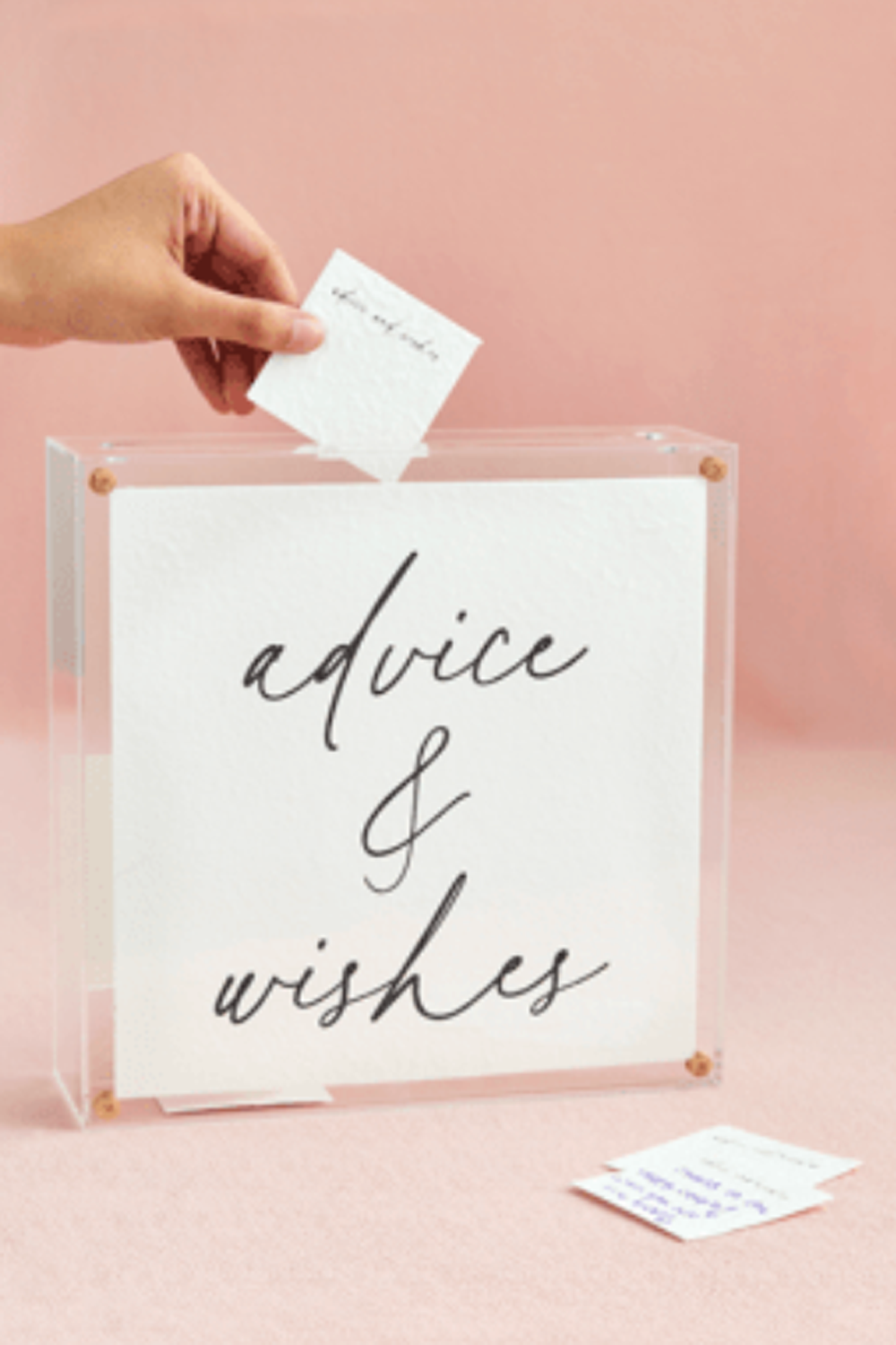 Acrylic Advice & Wishes Wedding Box