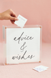 Acrylic Advice & Wishes Wedding Box