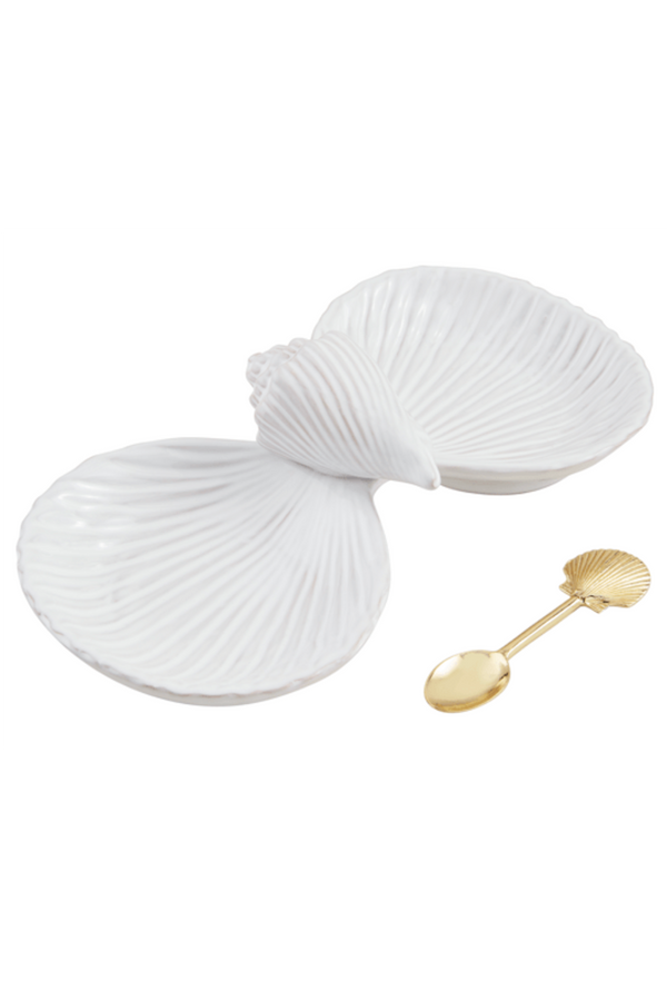 Shell Double Tidbit Dip Set