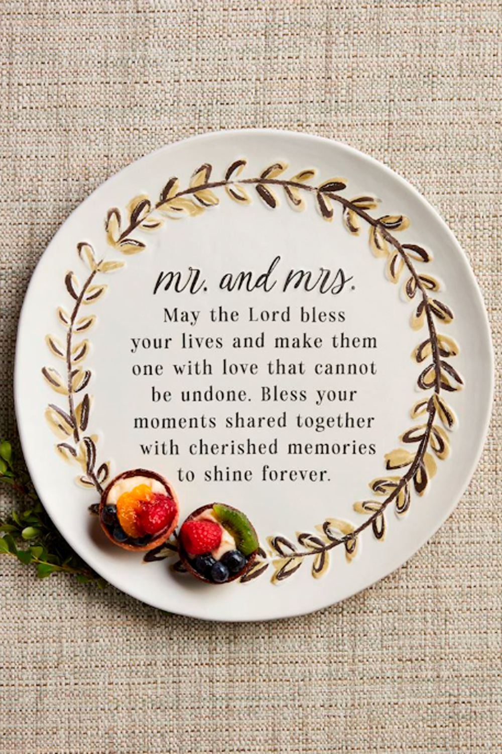 Mr & Mrs Blessing Plate