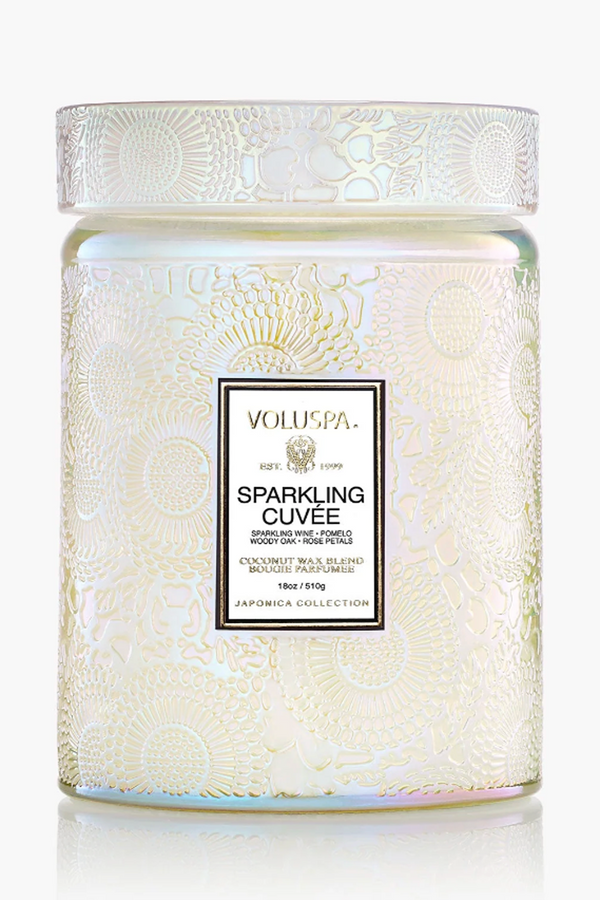 Voluspa Large Glass Jar Candle - Sparkling Cuvee