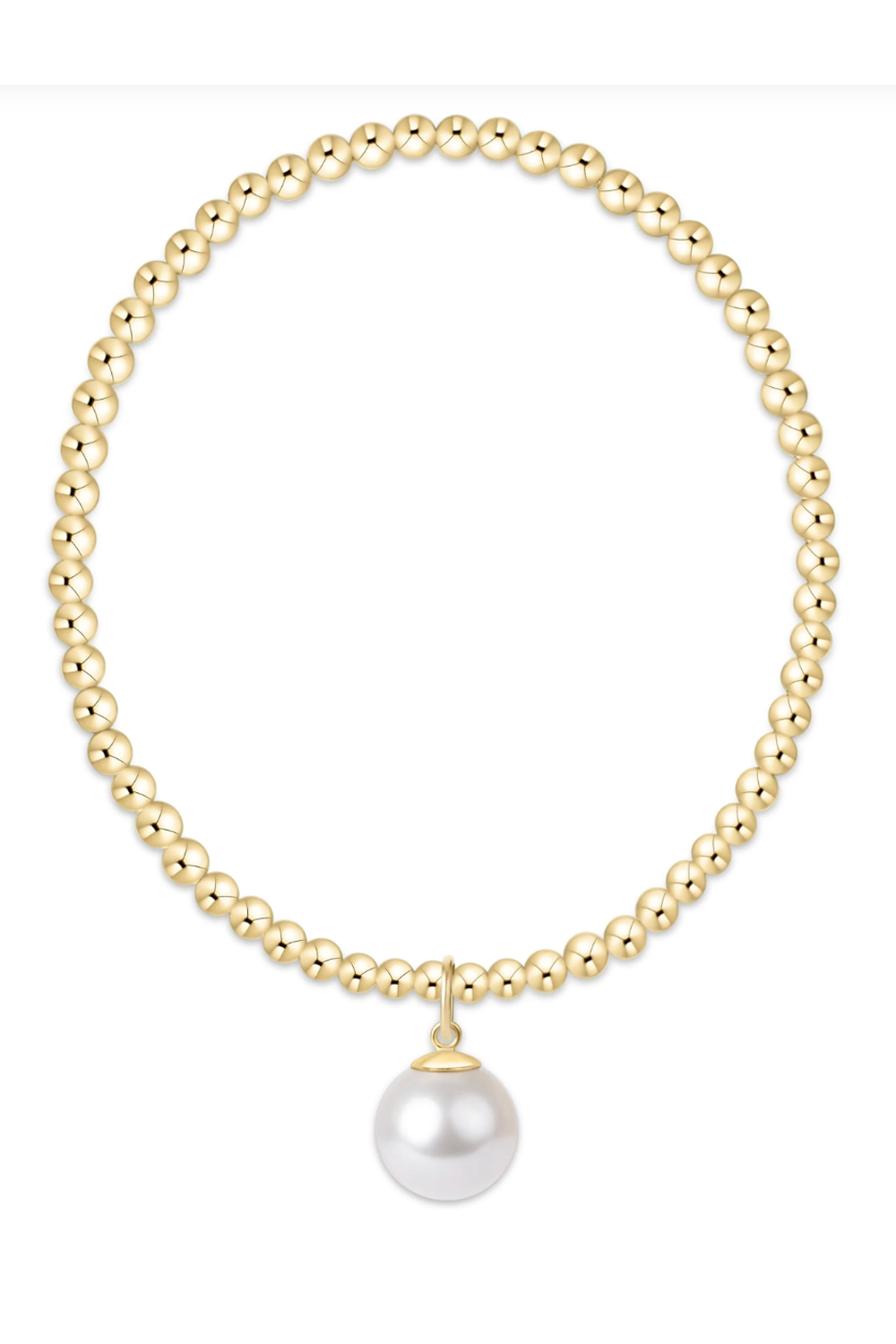EN Classic Gold Bracelet - Pearl Charm