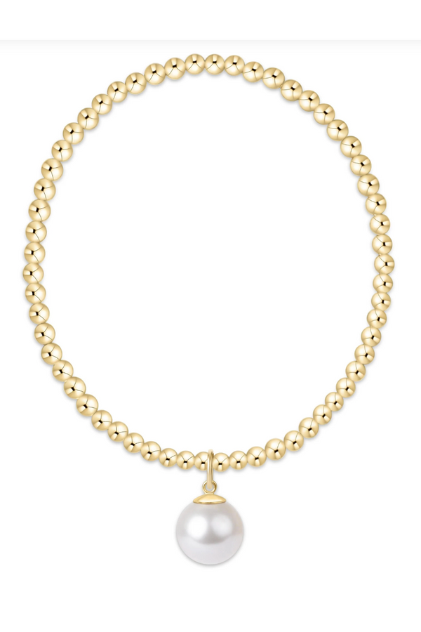 EN Classic Gold Bracelet - Pearl Charm