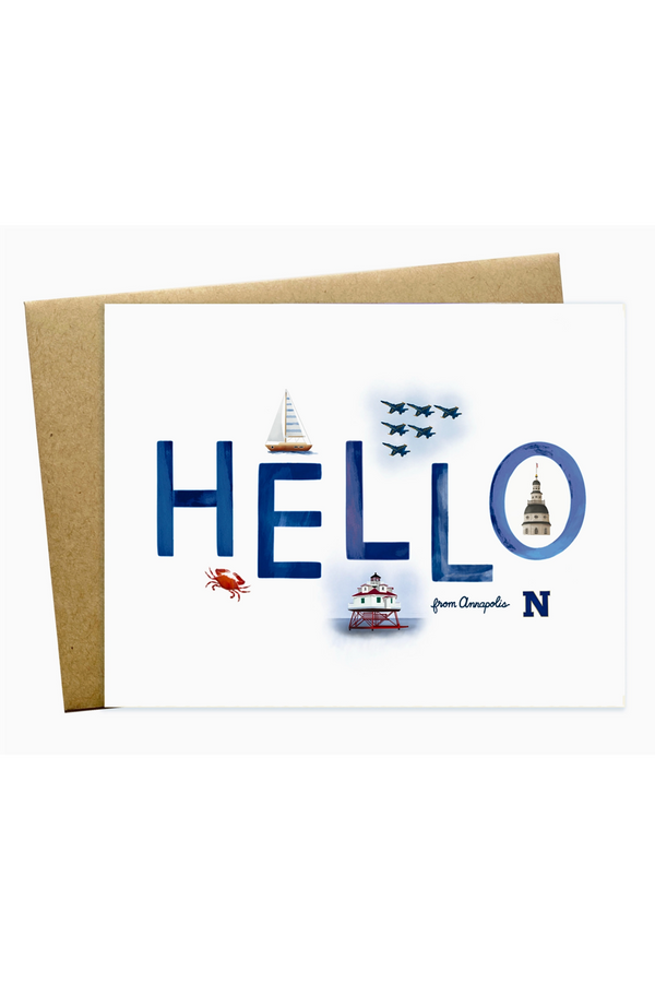 MM Single Card - Hello from Annapolis