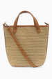Joy Mini Bucket Crossbody Bag - Natural Straw