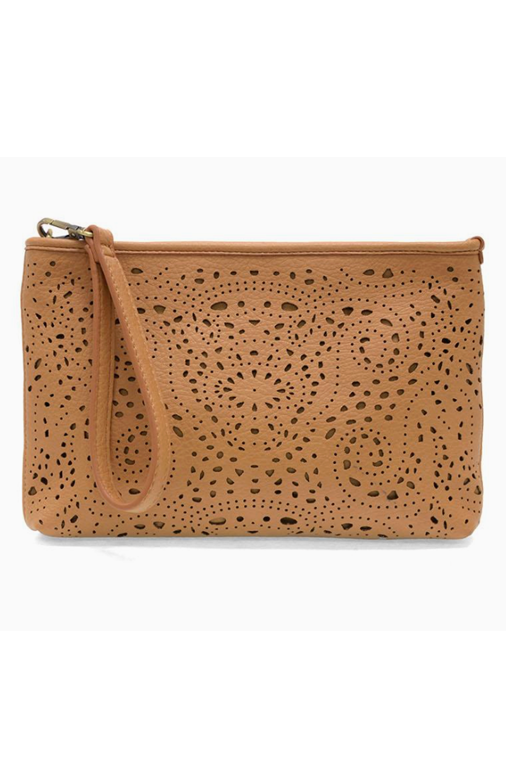 Joy Lazer Cut Quinn Convertible Wristlet / Crossbody Bag - Tan