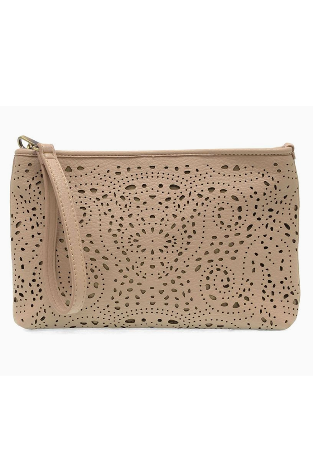 Joy Lazer Cut Quinn Convertible Wristlet / Crossbody Bag - Taupe