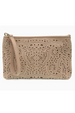 Joy Lazer Cut Quinn Convertible Wristlet / Crossbody Bag - Taupe