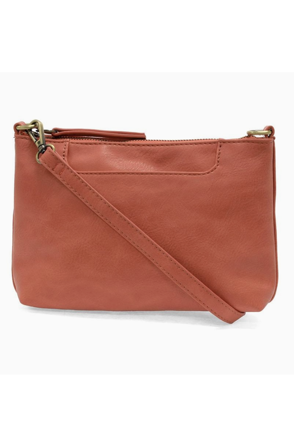 Joy Lovey Top Zip Crossbody - Living Coral