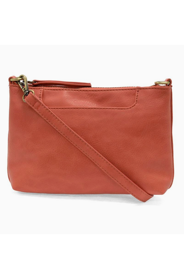 Joy Lovey Top Zip Crossbody - Living Coral