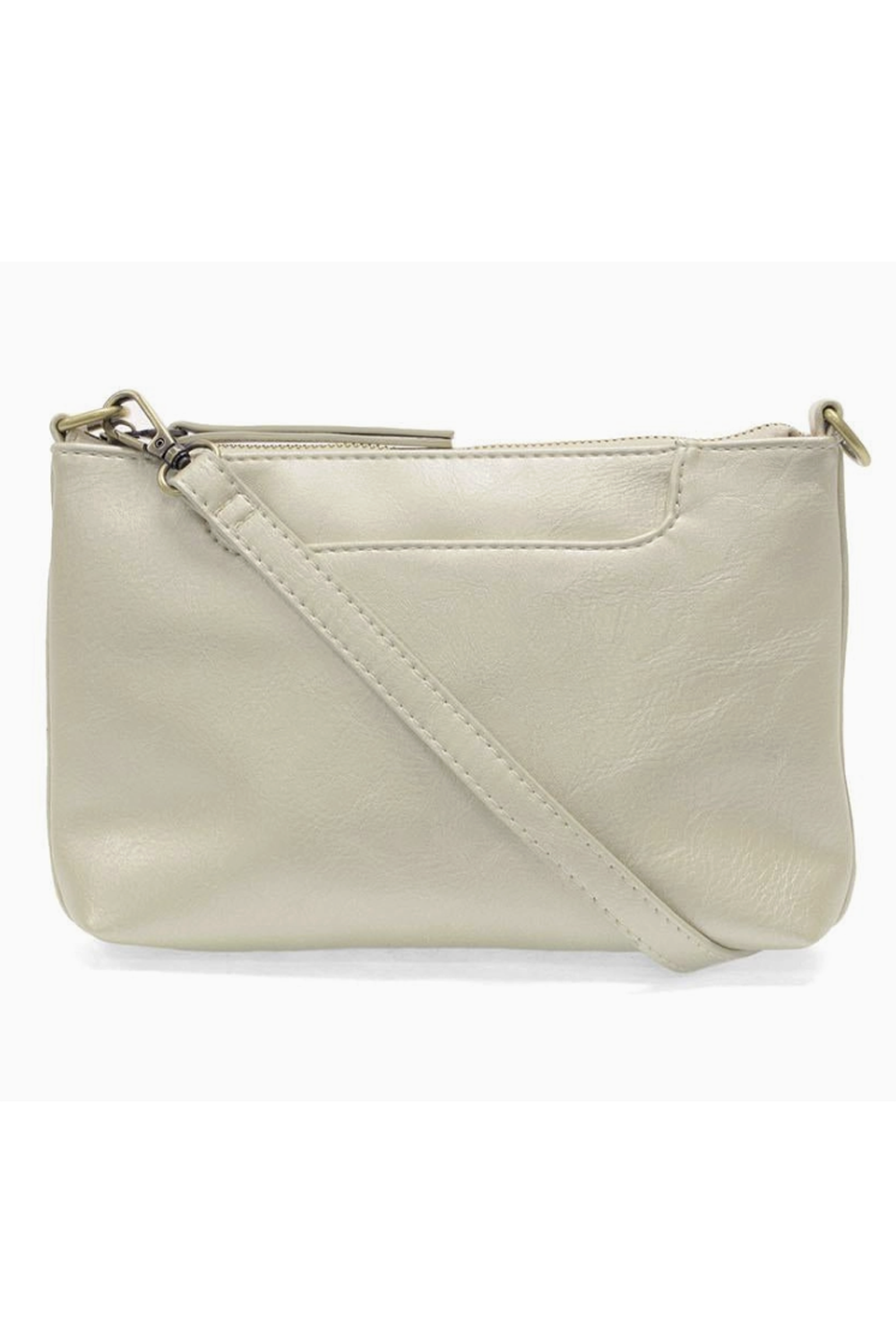 Joy Lovey Top Zip Crossbody - Metallic Pearl