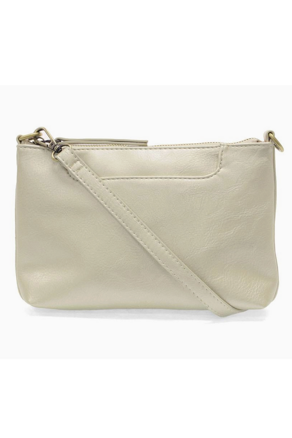 Joy Lovey Top Zip Crossbody - Metallic Pearl