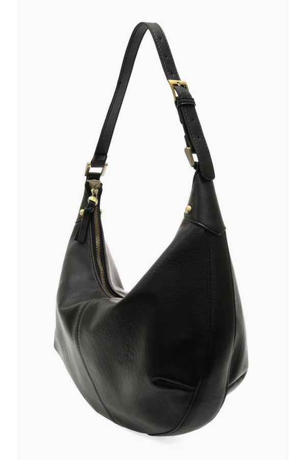 Joy Leo Crescent Shoulder Bag - Black