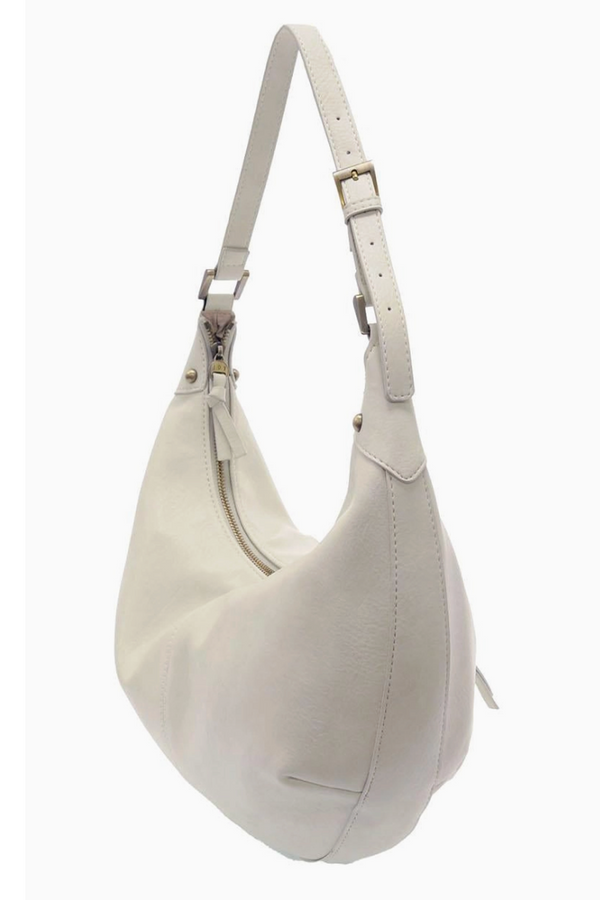 Joy Leo Crescent Shoulder Bag - Powder