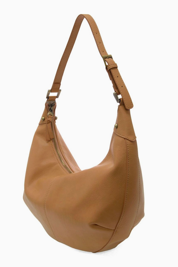 Joy Leo Crescent Shoulder Bag - Camel
