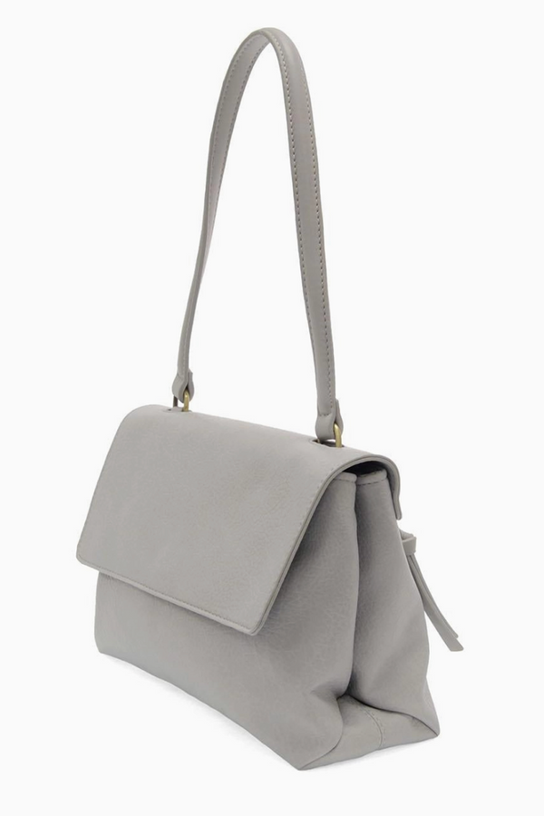 Joy Arden Slip Top Handle Flap Bag - Grey