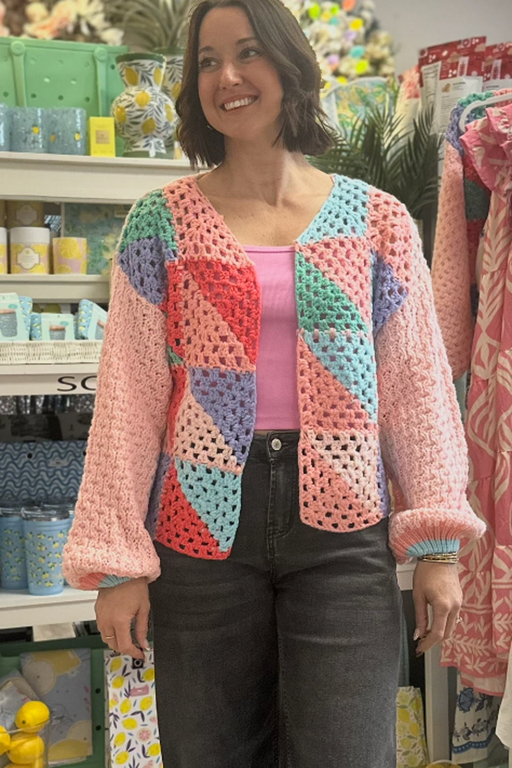 CC Pastel Pink Crochet Sweater