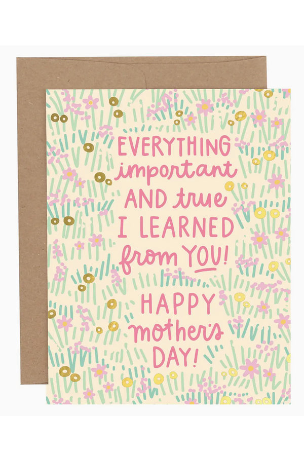 PP Single Mother's Day Card - Everything Important