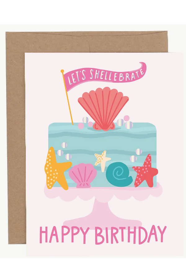 PP Single Birthday Greeting Card - Let's Shellebrate